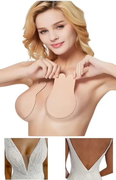 Kadın Tavşan Kulaklı Silikon Göğüs Asansörü Sütyen 1300 F.K. - 9