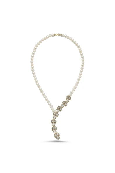 7,5 mm Zirkon Taşlı Doğal İnci Kolye - Resim 5