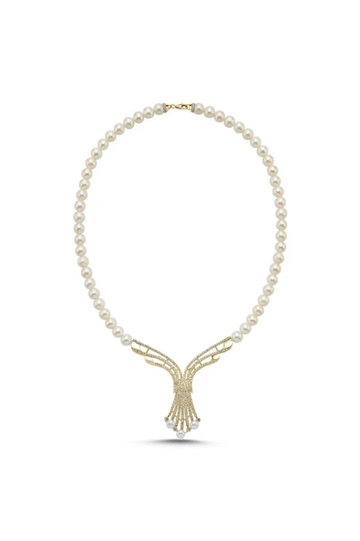 7,5 mm Zirkon Taşlı Doğal İnci Gerdanlık - Resim 7