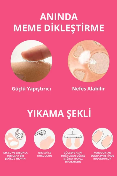 Kadın Tavşan Kulaklı Silikon Göğüs Asansörü Sütyen 1300 F.K. - 11