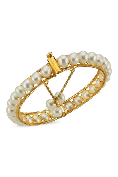 8,5 mm Tek Sıra Doğal Tatlı Su İncisi Kadın Bilezik - Resim 5