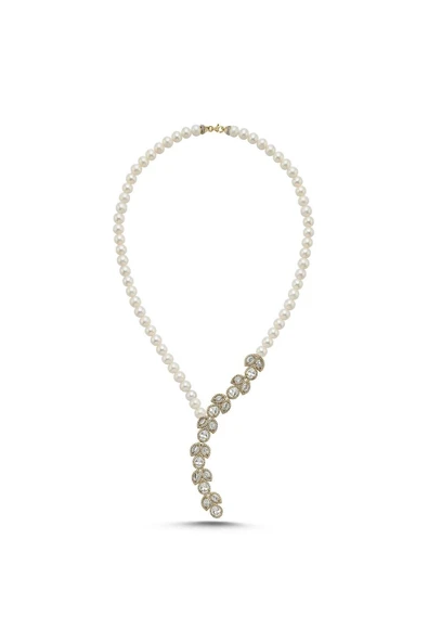 7,5 mm Zirkon Taşlı Doğal İnci Kolye ürün görseli 1