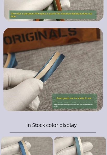 İki Renkli Yapay İpek Saten Biye Şerit - Koyu Mavi (103 Tibet Mavisi ve Beyaz 5 m) - Resim 8