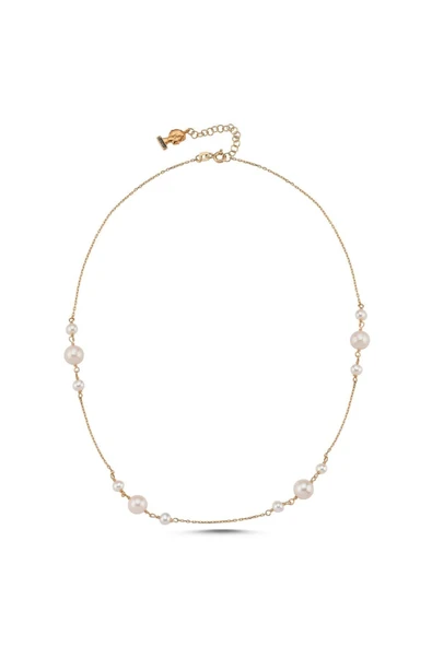 Kadın Doğal İnci Zincir Kolye - Resim 7