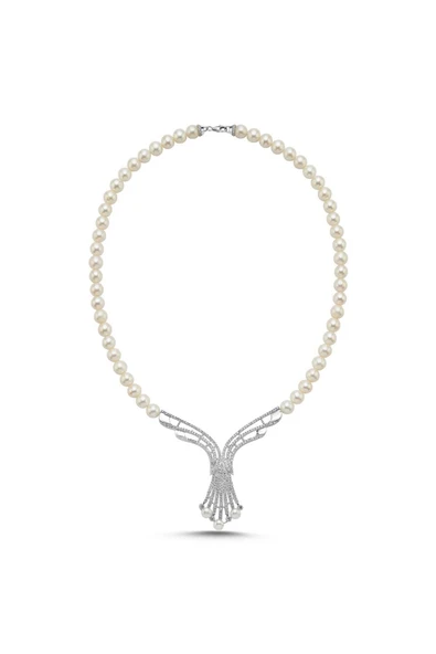 7,5 mm Zirkon Taşlı Doğal İnci Gerdanlık - Resim 9