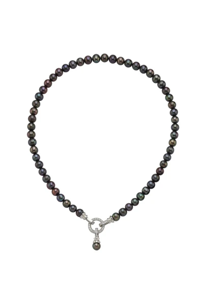 8,5 mm Halka Kilitli Doğal İnci Kolye - Resim 6