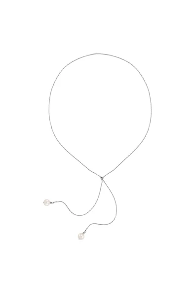 Asansörlü Zincirli Doğal İnci Kolye - Resim 5