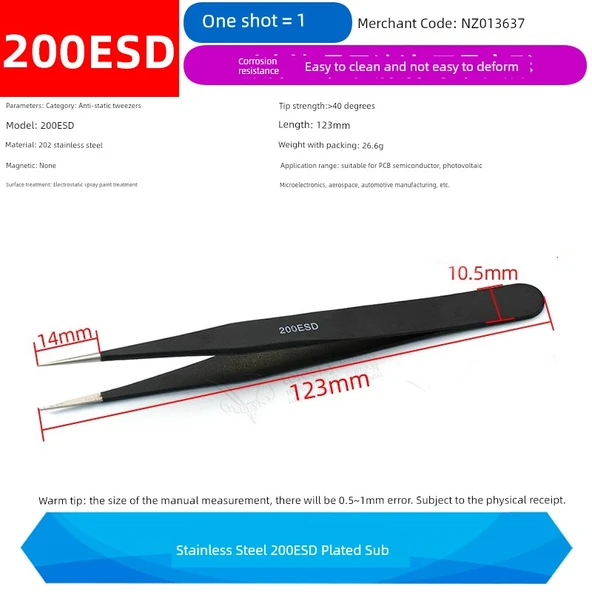 Paslanmaz Çelik ESD 200ESD Cımbız