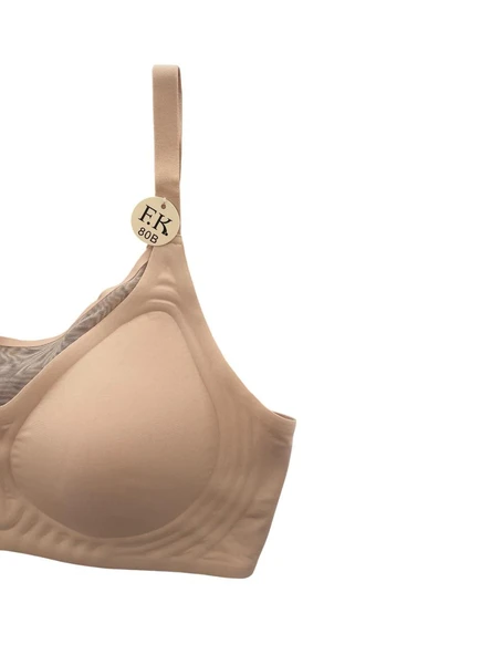 F.K Lazer Kesim Önü Tül Detaylı Pedli Agraflı Sütyen - 1250 - 9