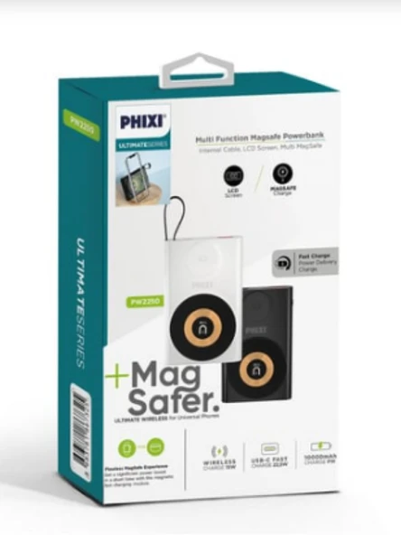 PW2250 Magsafe Uyumlu Kablosuz Taşınabilir Şarj Aleti, 15W Hızlı Şarj Aleti - 2