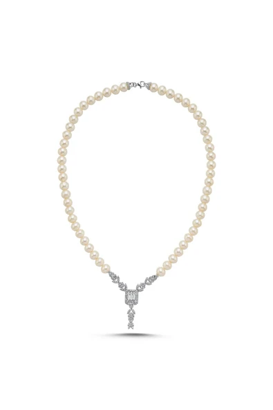 7,5 mm Baget Kesim Doğal İnci Kolye - Resim 2