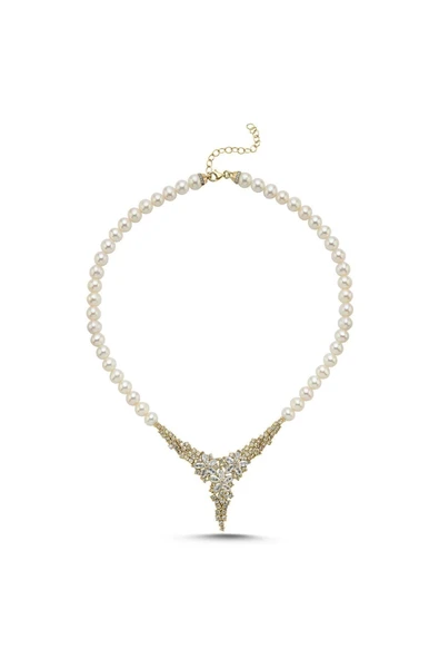 7,5 mm Zirkon Taşlı Doğal İnci Kolye - Resim 7