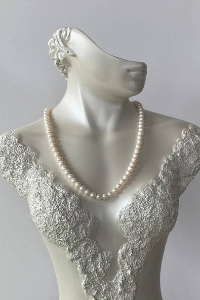 7,5 mm Doğal Tatlı Su İncisi Kolye ürün görseli 1