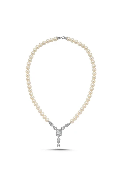 7,5 mm Baget Kesim Doğal İnci Kolye - Resim 8