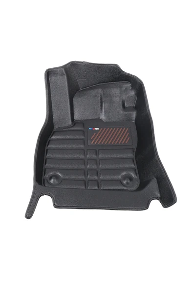 5D Dikişsiz (press) Deri Havuzlu Paspas Siyah Volkswagen T-Roc 2017-2025 ile uyumlu