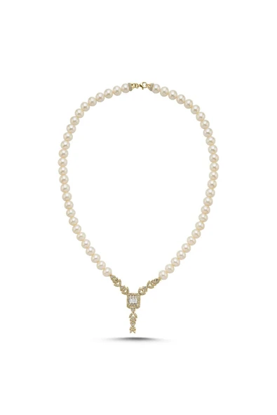 7,5 mm Baget Kesim Doğal İnci Kolye - Resim 6