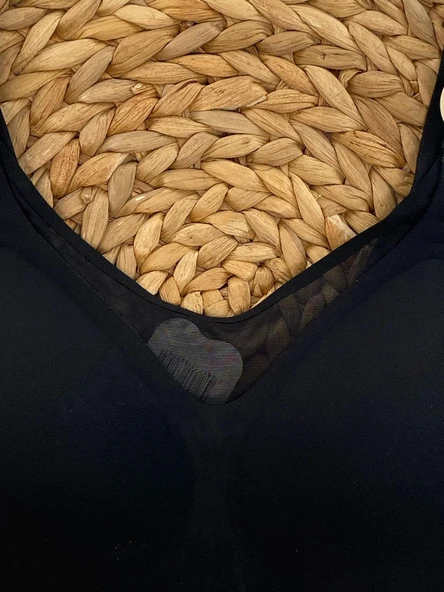 F.K Lazer Kesim Önü Tül Detaylı Pedli Agraflı Sütyen - 1250 - 2