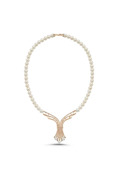 7,5 mm Zirkon Taşlı Doğal İnci Gerdanlık - Resim 8