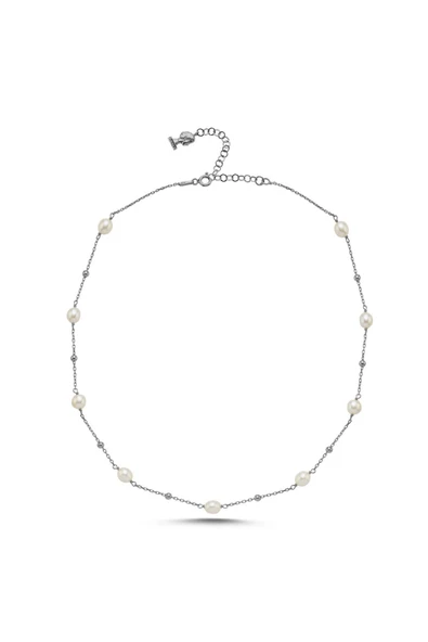 Kadın Dorika Toplu Zincir Doğal İnci Kolye - Resim 7