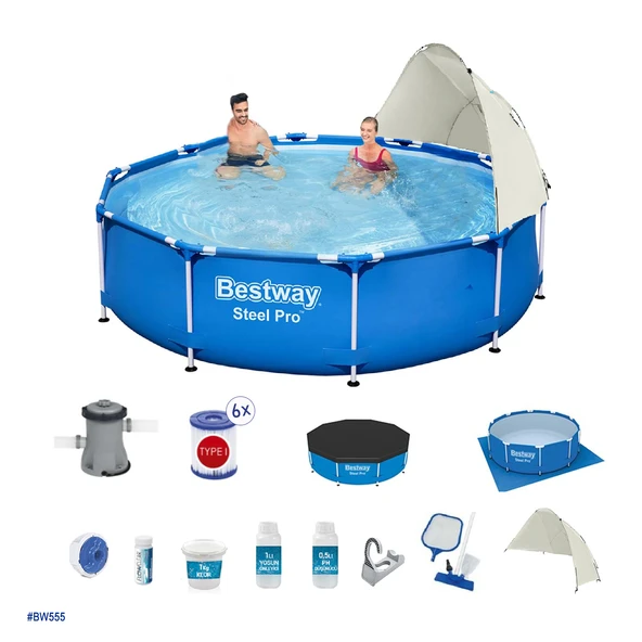 Bestway Gölgelikli Prefabrik Havuz Seti 305x76cm BW555 56677