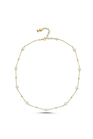 Kadın Dorika Toplu Zincir Doğal İnci Kolye ürün görseli 1