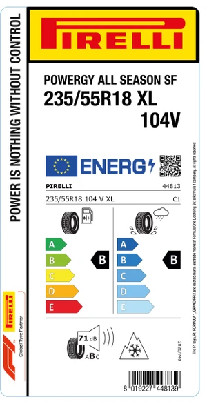 Powergy All Season SF 235/55R18 104V XL M+S 3PMSF 4x4 4 Mevsim Lastiği (Üretim Yılı:2025) - 2