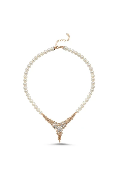 7,5 mm Zirkon Taşlı Doğal İnci Kolye - Resim 8