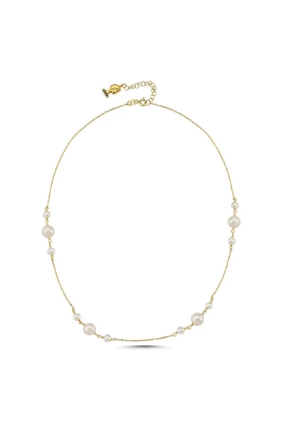 Kadın Doğal İnci Zincir Kolye - Resim 6