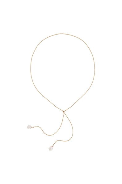 Asansörlü Zincirli Doğal İnci Kolye - Resim 4