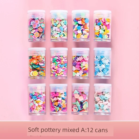 DIY Krem Tutkal Reçine Aksesuar Boncuk Payet Malzeme Seti - Yeni -50 Şeffaf Simli Toka [Renk Rastgele] - 9