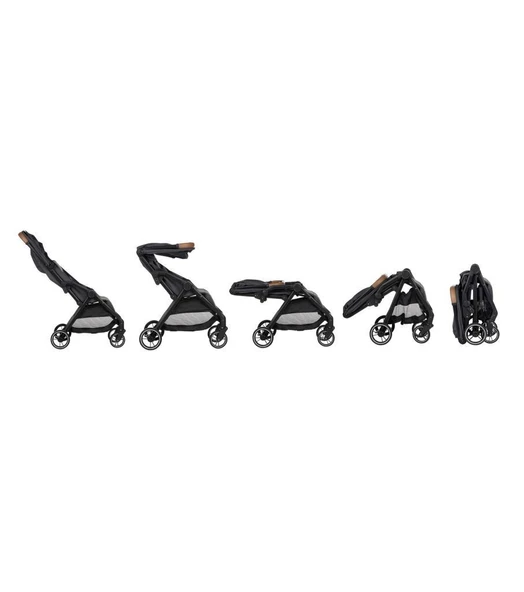 Bebeconfort Sunlite Duo Otomatik Katlanan Kompakt Seyahat Sistem Bebek Arabası Mineral Graphite - 6