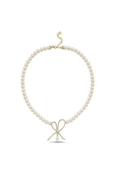 7,5 mm Fiyonklu Damla Sallantılı Doğal İnci Kolye ürün görseli 1