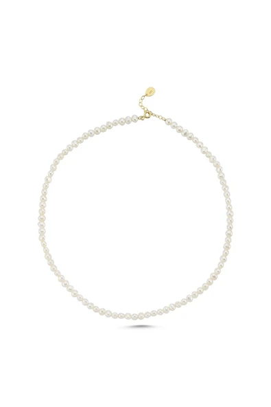 4,5 mm Sıralı Doğal İnci Erkek Kolye - Resim 5