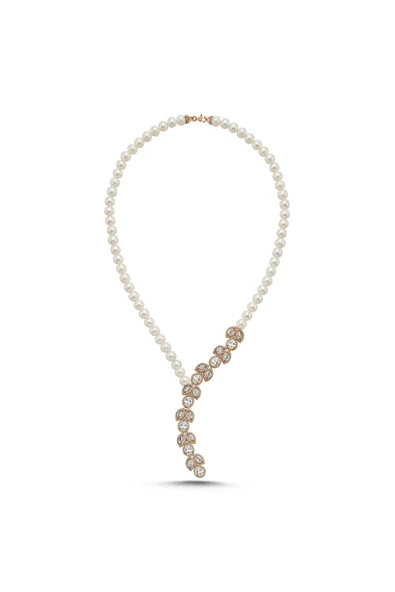 7,5 mm Zirkon Taşlı Doğal İnci Kolye - Resim 6