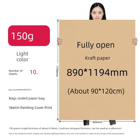 Kraft Kağıdı 150gsm A0 10 Yaprak Açık Renk