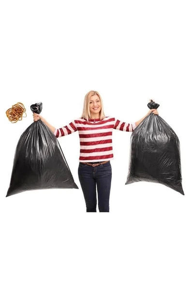 Jumbo Boy Rulo Çöp Poşeti 80x110 Cm Çöp Torbası 10lu 20 Paket (200 ADET)
