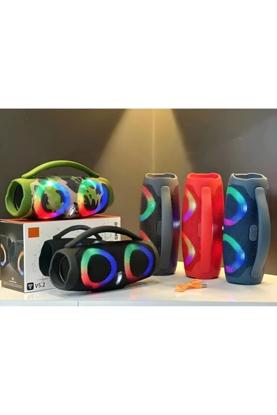 MEGAMUS BOOMBOX3 RGB göz kamaştırıcı renkli IPX5 su geçirmez kablosuz Bluetooth bas hoparlör FM - 4