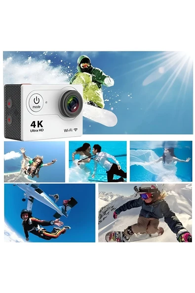 Airstorr Aksiyon Kamerası 4K Video Kamera Kamera Dijital Wifi Aksiyon Kamerası Kafa Montajı - 4