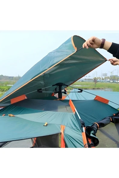 MEGAMUS 8 Kişilik Tam Otamatik Tenteli Kamp Çadırı Portatif Anti-Uv Su Geçirmez Outdoor Plaj Piknik - 3