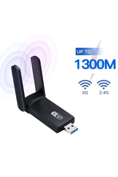 Airstorr AC1300 Mbps Usb 3.0 Adaptör Çift Bantlı Kablosuz Wifi Alıcı
