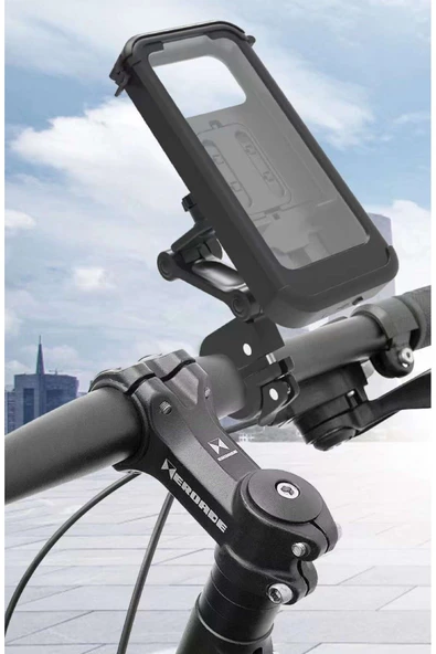 Airstorr Ayarlanabilir alüminyum alaşımlı 360 dönen scooter bisiklet motosiklet telefon tutucusu MT3