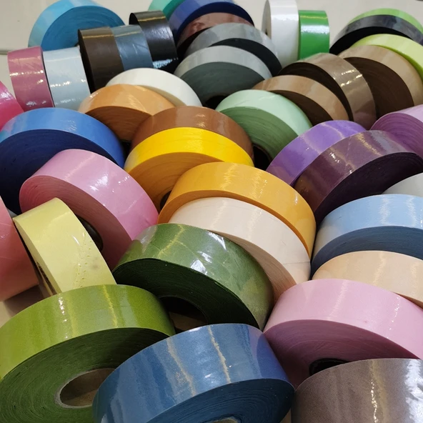 3.5cm Polyester Kumaş Şerit - Kıvrımlı Kenar - Yeşil Filiz - 4
