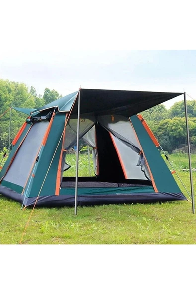 MEGAMUS 4 Kişilik Tam Otamatik Tenteli Kamp Çadırı Portatif Anti-Uv Su Geçirmez Outdoor Plaj Piknik