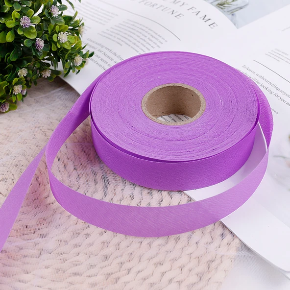 3.5cm Polyester Kumaş Şerit - Kıvrımlı Kenar - Açık Gri - 7
