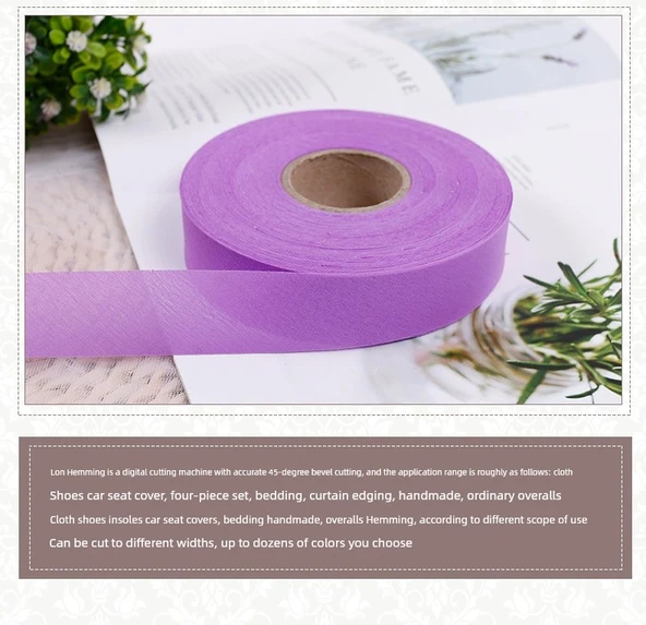 3.5cm Polyester Kumaş Şerit - Kıvrımlı Kenar - Siyah - Resim 9