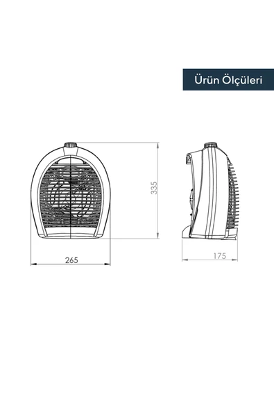 Kumtel LX-6331 Krem 2000 W Fanlı Isıtıcı - 5