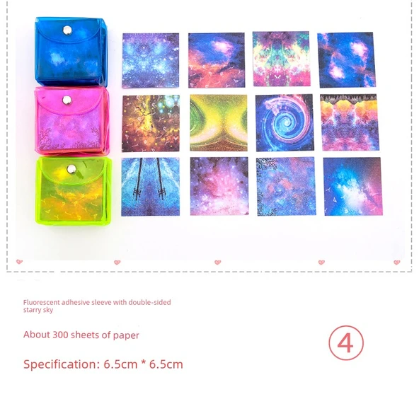 Çift Taraflı Çocuk Origami Kağıdı - Floresan Takımyıldızı 3 Paket/825 - 10
