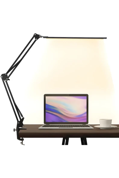 MEGAMUS LED kısılabilir ofis masa lambası USB şarj portu, 3 aydınlatma modları ile 10 parlaklık