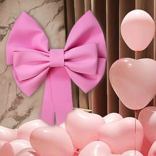DIY Düğün Dekorasyon Sünger Köpük Kağıt Fiyonk Malzeme Seti - Beyaz 50cm - 2