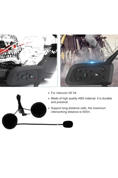 MEGAMUS Motosiklet Kaskı Kulaklık Bluetooth Yedek Profesyonel V6/V4 Motosiklet Kulaklıkları - 2